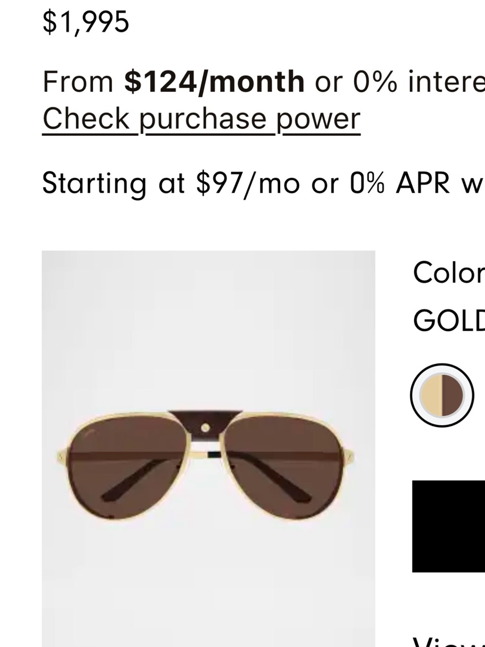 Gold Aviator Sunglasses with Brown Lenses